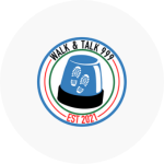 Walk & Talk 999 logo in grey circle