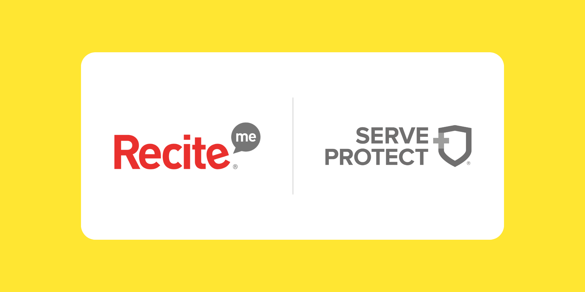 Recite Me logo and Serve and Protect Credit Union logo