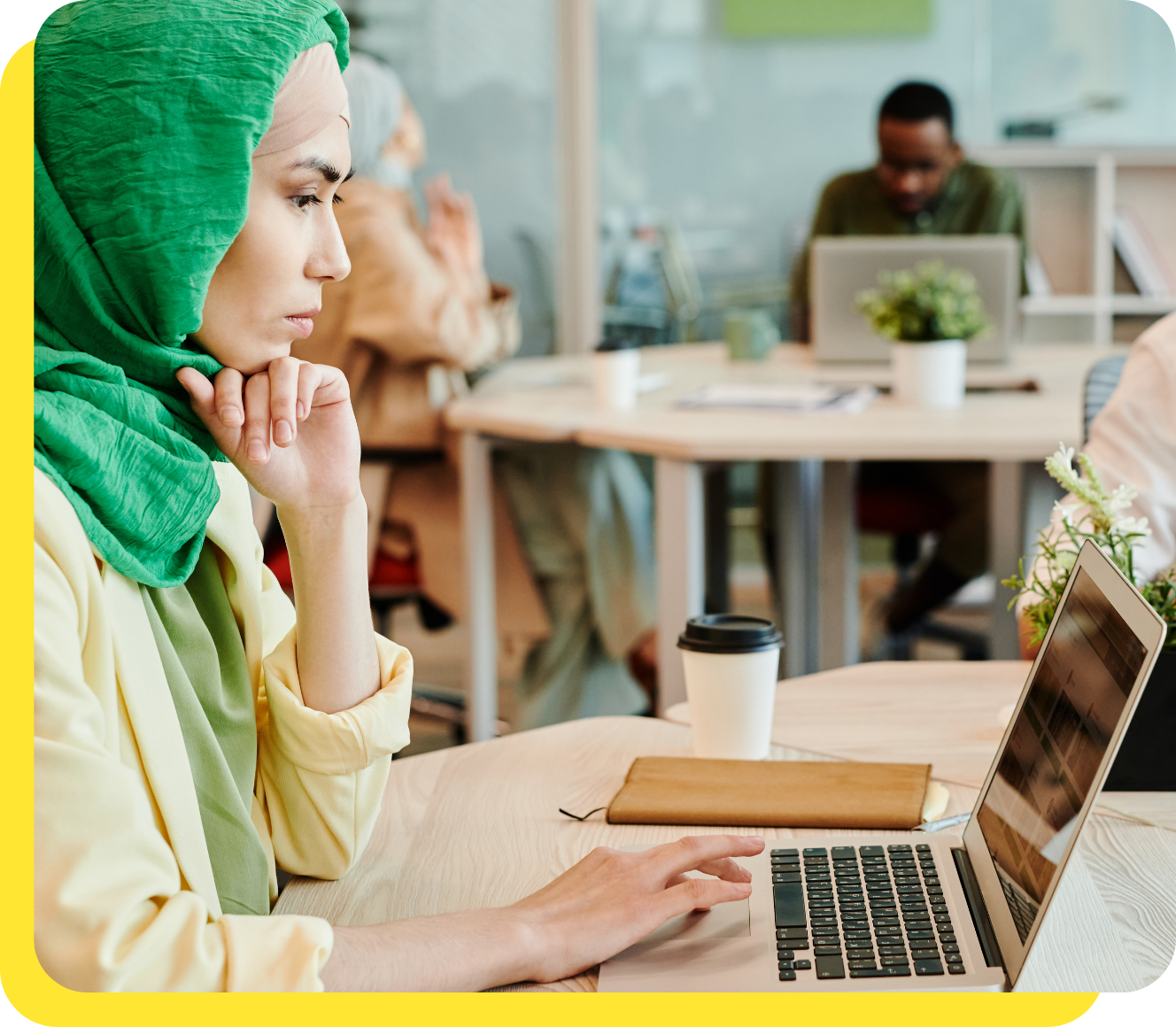 A woman learning about the financial empowerment and benefits of open banking loans provided by Serve and Protect.