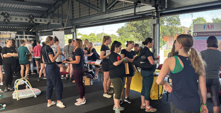 Healthcare professionals enjoying the Defence Perinatal Festival