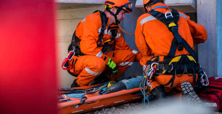 River rescue crew responding to an emergency.