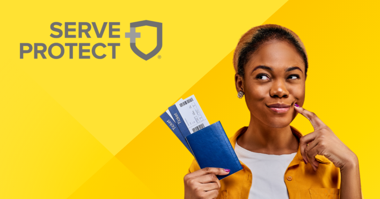 Woman holding a passport and smiling while planning costs with an immigration fee calculator