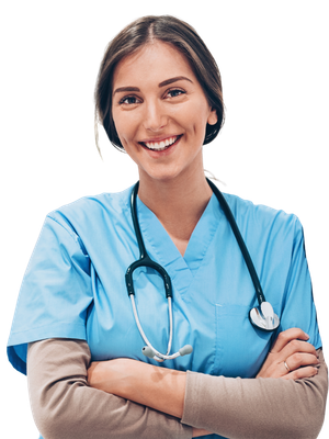 Doctor checking potential extra income with an overtime calculator